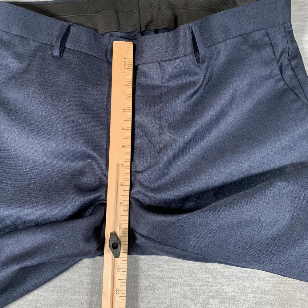 Scotch & Soda Pants Mens 36x32 Blue Regular Fit Poly Rayon Dress Trousers - Picture 8 of 11